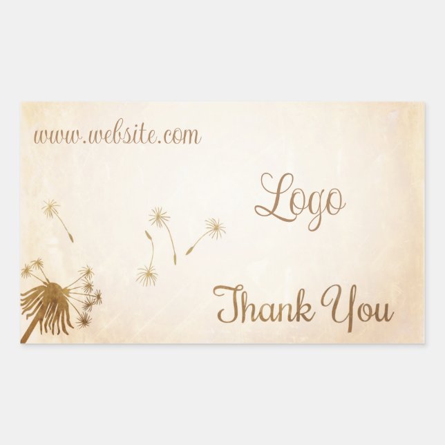 Dandelion Custom Business Logo Sticker   (Front)