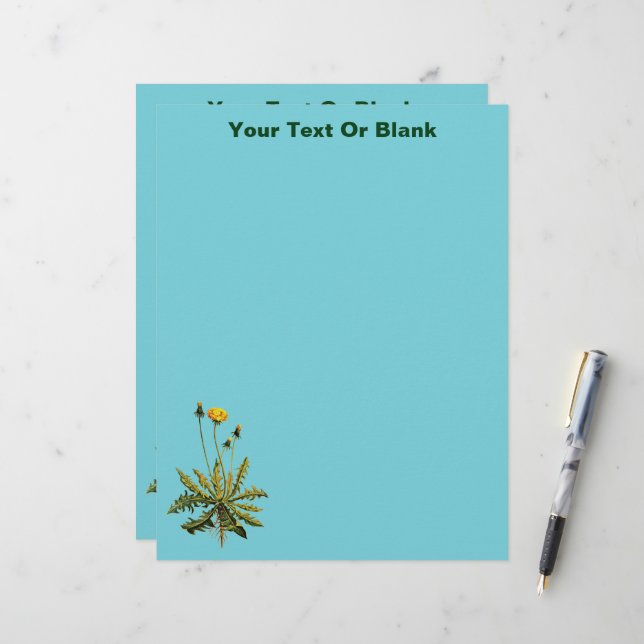 Dandelion Custom Letterhead (Front/Back In Situ)