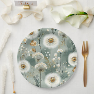 Dandelion Design Series #3 Paper Plate