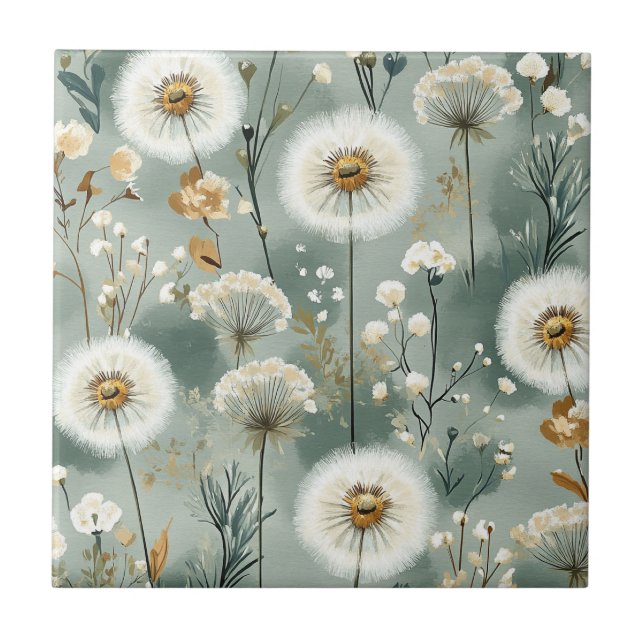 Dandelion Design Series #3 Tile (Front)