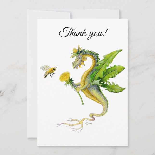 Dandelion Dragon - Thank you card (Front)
