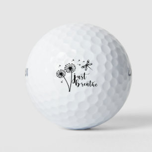 Dandelion Dragonfly Just Breathe Golf Balls