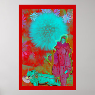 dandelion-elf with lion poster