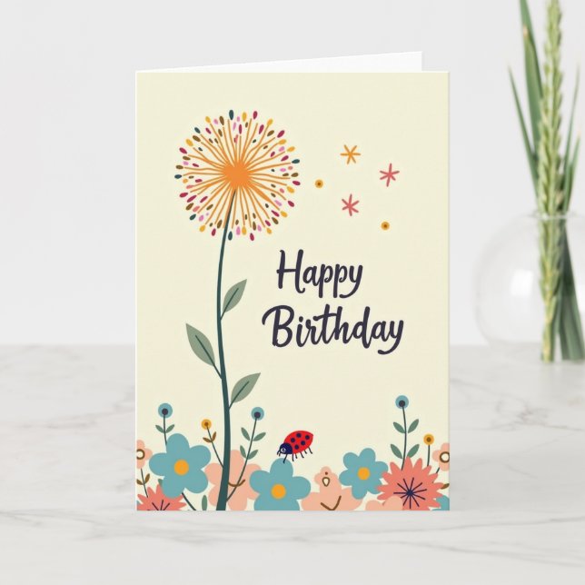 Dandelion Festive Card (Front)