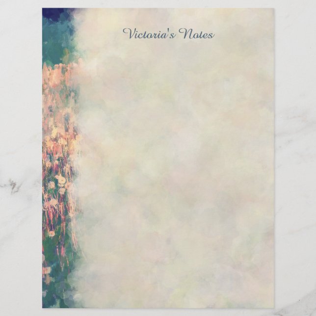 Dandelion Field of Wishes Botanical Painting (Front)