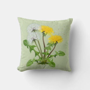 Dandelion floral pillow