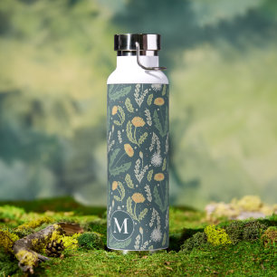 Dandelion Floral Weed Pattern Water Bottle
