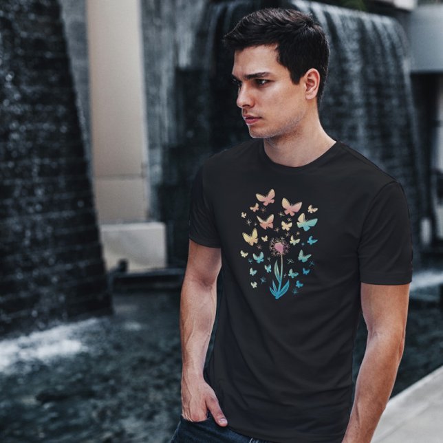 Dandelion Flower And Butterflies T-Shirt (Creator Uploaded)