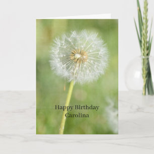 Dandelion Flower Birthday (my photography) Card