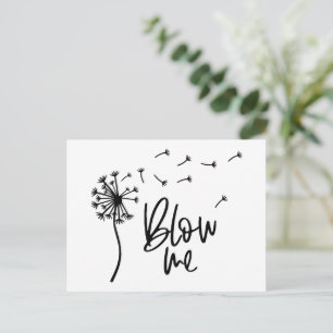 Dandelion Flower Blow Me Gift For Girlfriend Postcard
