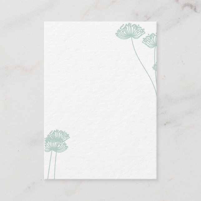 Dandelion Flower Business Card (Front)