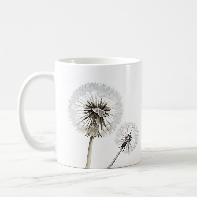 Dandelion Flower Coffee Mug (Left)