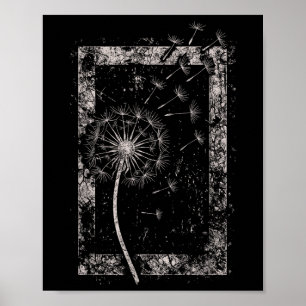 Dandelion Flower Grunge Alt Alternative Goth Gothi Poster