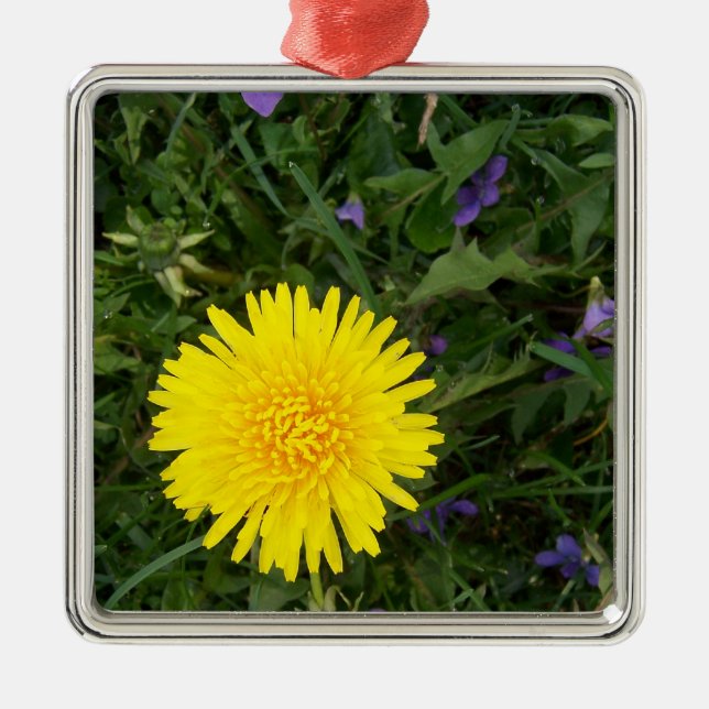 Dandelion flower metal tree decoration (Front)