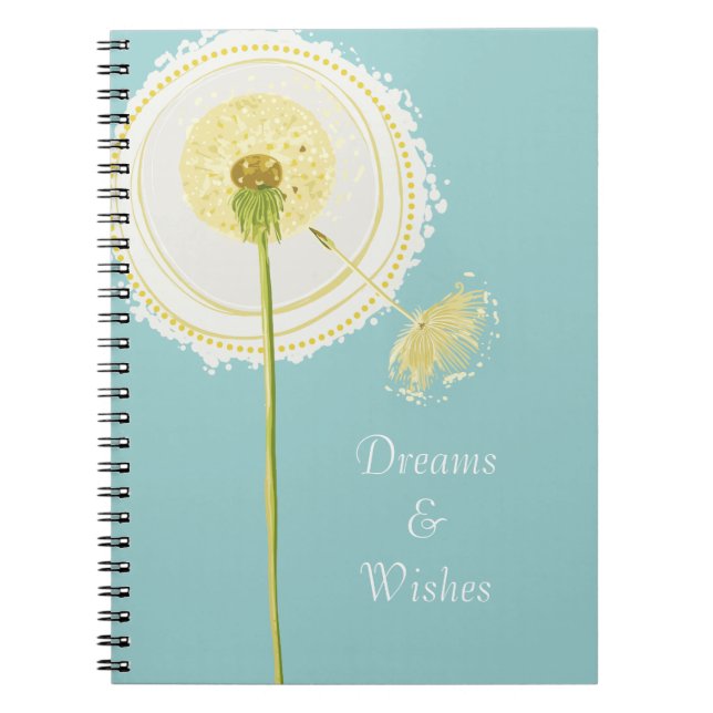 Dandelion Flower Spiral Notebook (Front)