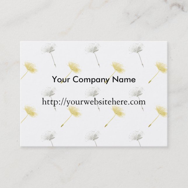 Dandelion Flowers Business Card (Front)