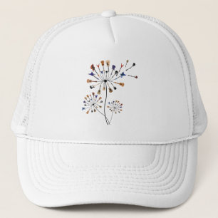 Dandelion Flowers Music Lover Gift For Guitarlist Trucker Hat