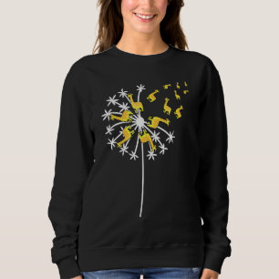 Dandelion Flying Giraffe Flower Wildlife Zookeeper Sweatshirt