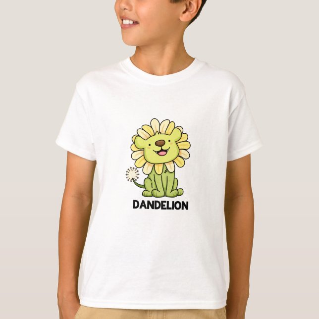 Dandelion Funny Lion Pun  T-Shirt (Front)