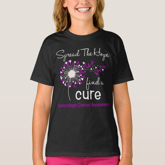 Dandelion Gynaecologic Cancer Awareness T-Shirt (Front)