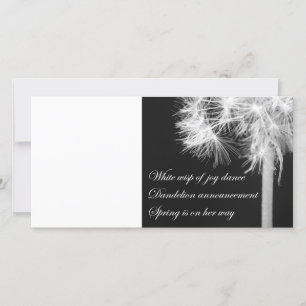 Dandelion Haiku Photo Card
