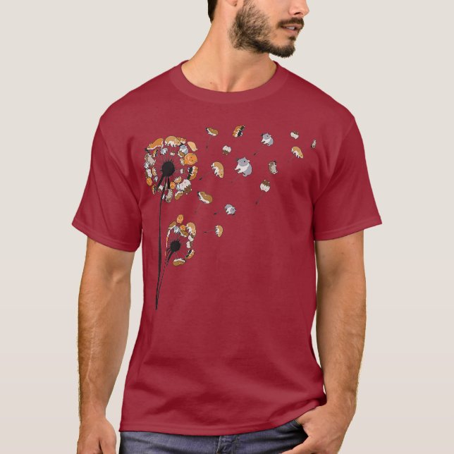 Dandelion Hamster Flower Shirt Cute Tree Gift (Front)