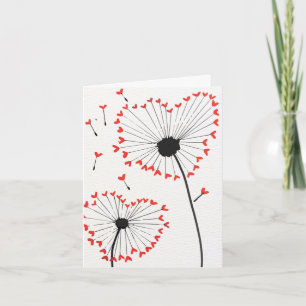 Dandelion Hearts Valentine's Day Card