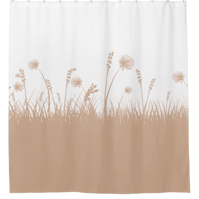 Dandelion in autumn fall garden shower curtain (Front)