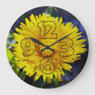 Dandelion in sunlight large clock