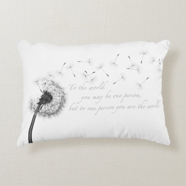 Dandelion Inspiration Accent Pillow (Front)