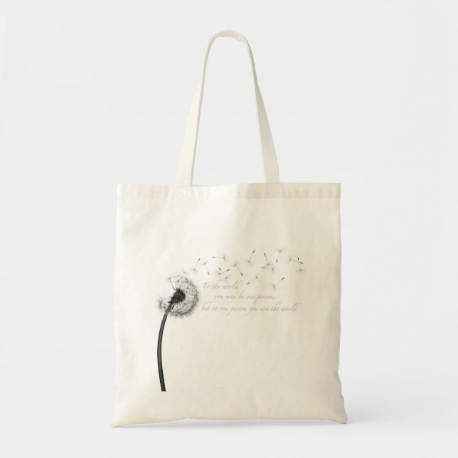 Dandelion Inspiration Budget Tote Bag (Front)