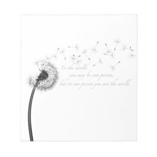 Dandelion Inspiration Notepad