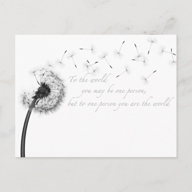 Dandelion Inspiration Postcard (Front)