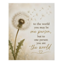 Dandelion Inspiration Quote Wall Art