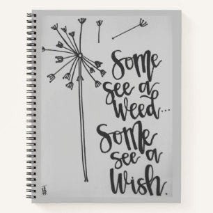 Dandelion inspiration - weed/wish notebook