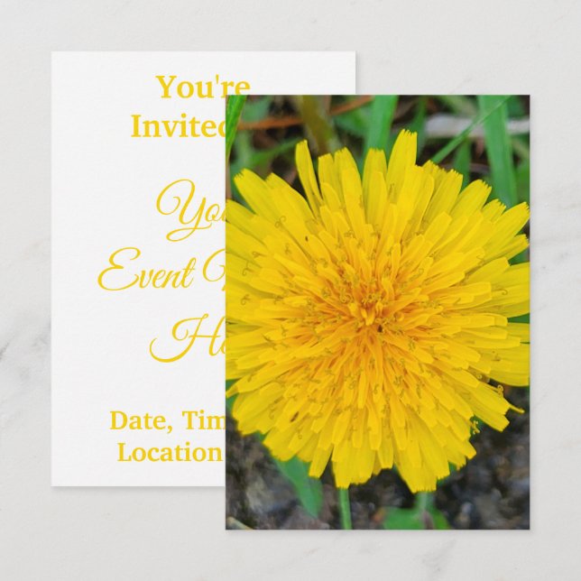 Dandelion Invitation (Front/Back)