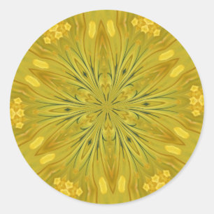 Dandelion Kaleidoscope Classic Round Sticker