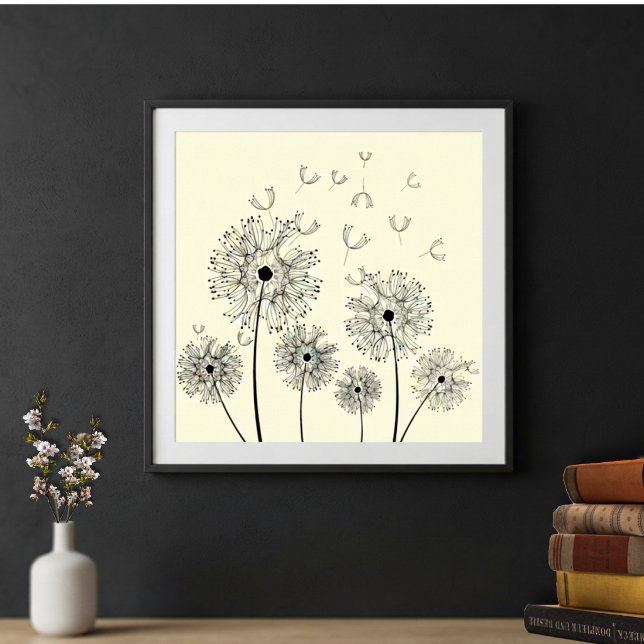 Dandelion Line Art Poster (Creator Uploaded)