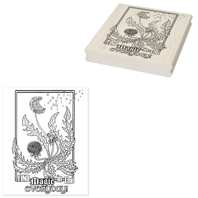 Dandelion Magic in Everyday! Rubber Stamp (Stamped)