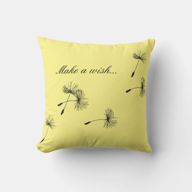 Dandelion Make a Wish Customised Colour Pillow (Front)