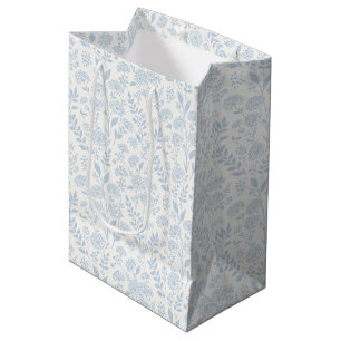 Dandelion Meadow Dusty Blue - Neutral Medium Gift Bag