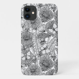 Dandelion meadow in black and white Case-Mate iPhone case