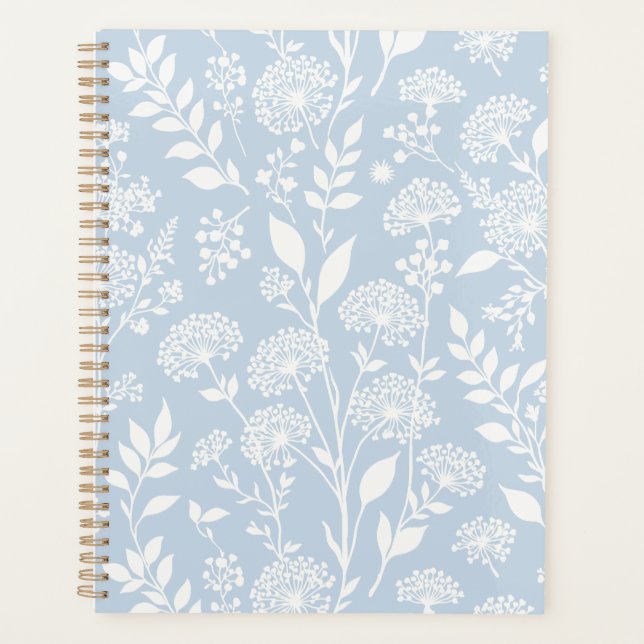 Dandelion Meadow Neutral - Dusty Blue Planner (Front)