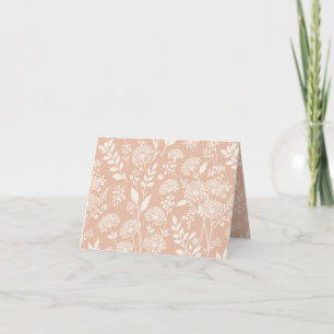 Dandelion Meadow Neutral - Warm Apricot Thank You Card