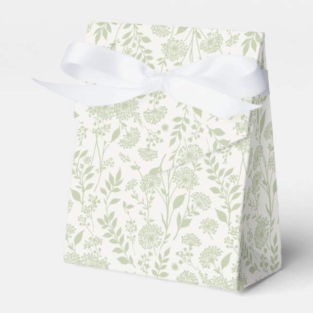 Dandelion Meadow Soft Olive - Neutral Favour Box (Front Side)