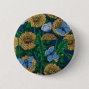 Dandelion medow 6 cm round badge