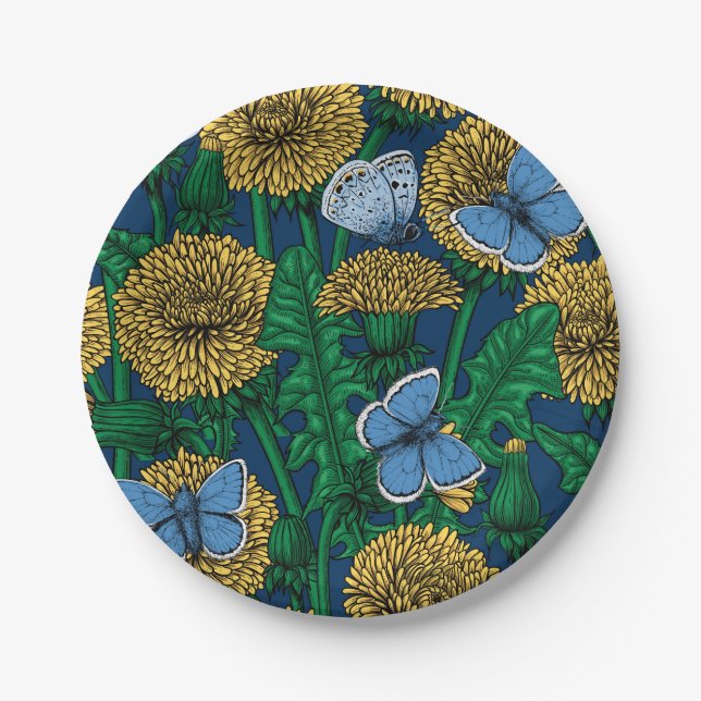 Dandelion medow paper plate (Front)