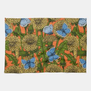 Dandelion medow tea towel
