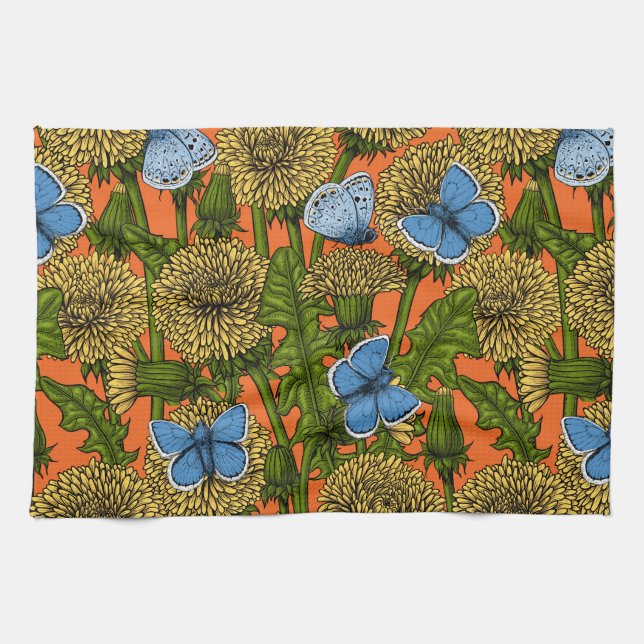 Dandelion medow tea towel (Horizontal)