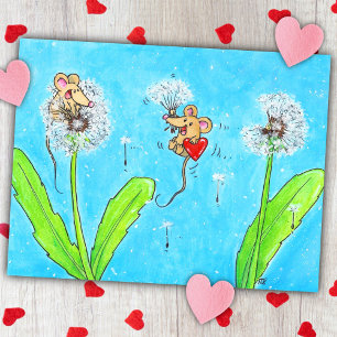 Dandelion Mice  Postcard
